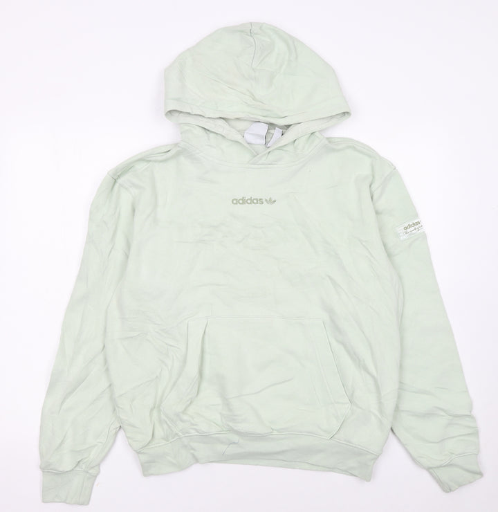 Adidas Women’s Mint Green Pullover Hoodie Size S – Classic Logo Sweatshirt