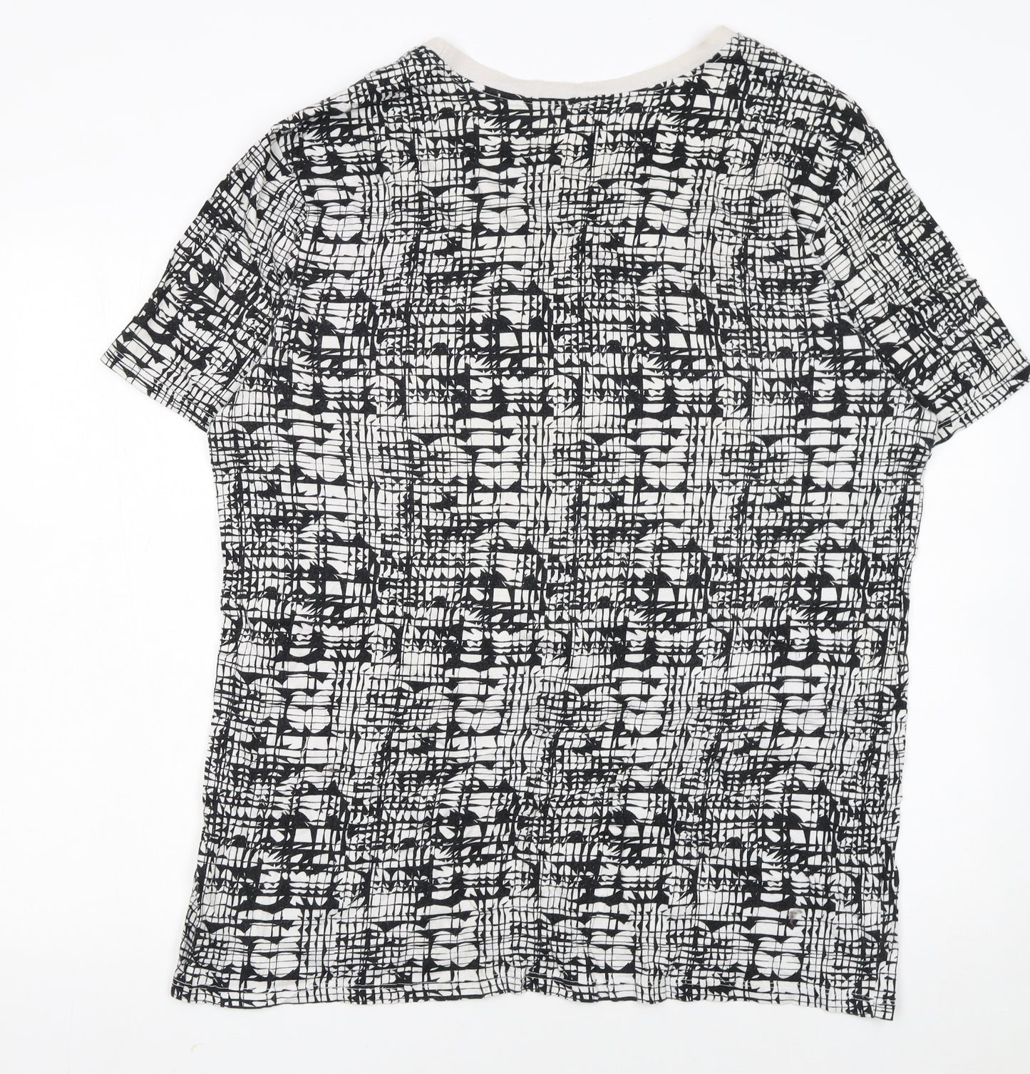Nike Men's Black White XL Geometric Print Crew Neck T-Shirt