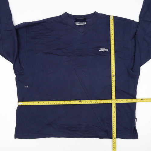 Umbro Men's Blue V-Neck Pullover Sweatshirt Size M Regular Fit