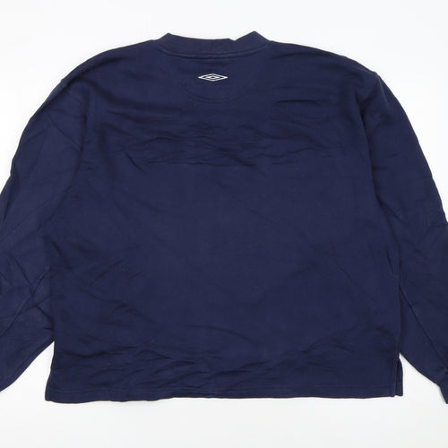Umbro Men's Blue V-Neck Pullover Sweatshirt Size M Regular Fit