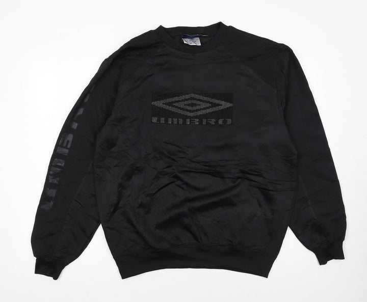 Umbro Men's Black Pullover Sweatshirt M Regular Fit Crew Neck