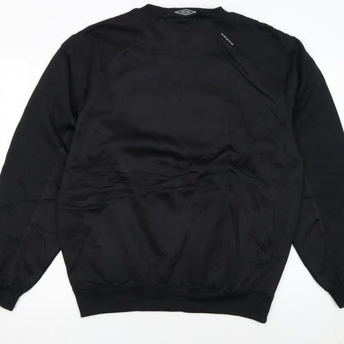 Umbro Men's Black Pullover Sweatshirt M Regular Fit Crew Neck
