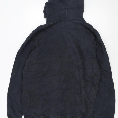 Adidas Women Black Large Pullover Hoodie with Logo Design