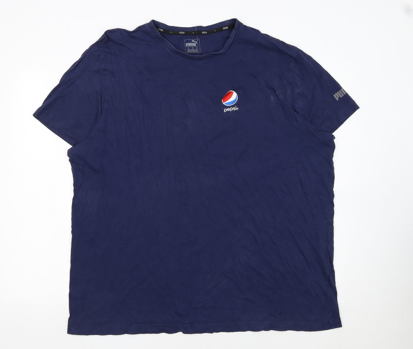Puma Men’s Blue 3XL Pepsi Logo Crew Neck Cotton T-Shirt