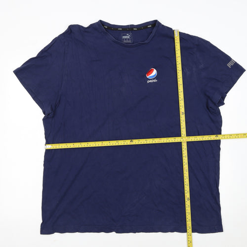 Puma Men’s Blue 3XL Pepsi Logo Crew Neck Cotton T-Shirt