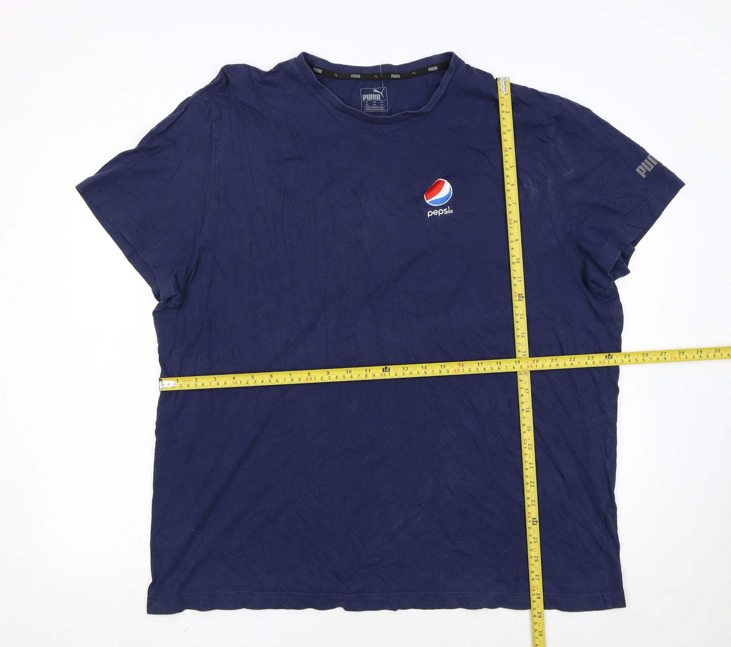 Puma Men’s Blue 3XL Pepsi Logo Crew Neck Cotton T-Shirt