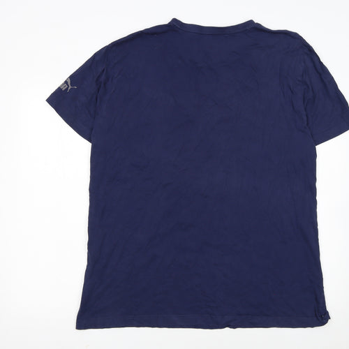 Puma Men’s Blue 3XL Pepsi Logo Crew Neck Cotton T-Shirt