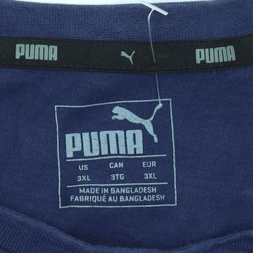 Puma Men’s Blue 3XL Pepsi Logo Crew Neck Cotton T-Shirt