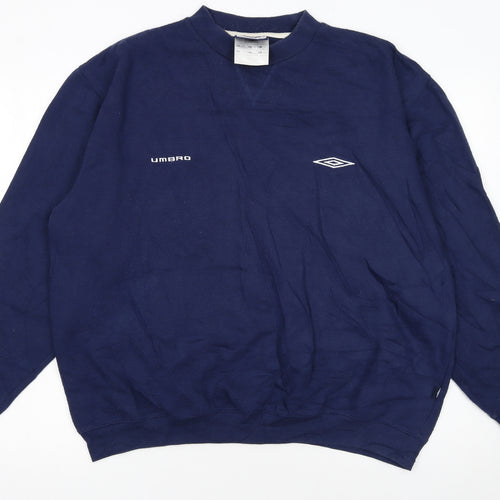 Umbro Men's Blue Large Crew Neck Pullover Sweatshirt