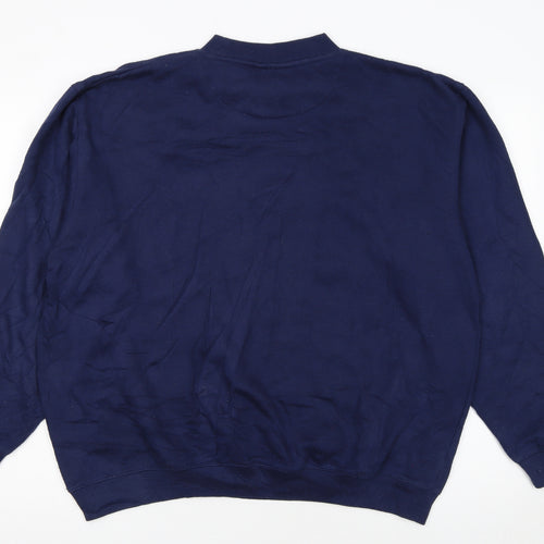 Umbro Men's Blue Large Crew Neck Pullover Sweatshirt