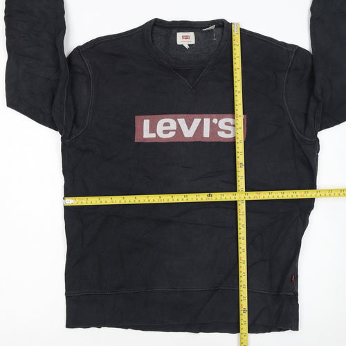 Levi's Women's Black Cotton Pullover Sweatshirt Medium