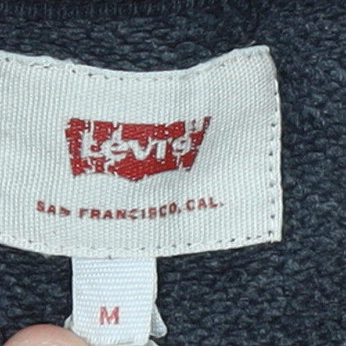 Levi's Women's Black Cotton Pullover Sweatshirt Medium