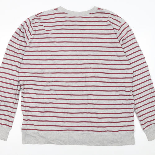 Carhartt Men’s Grey Striped XL Crew Neck Pullover Sweatshirt