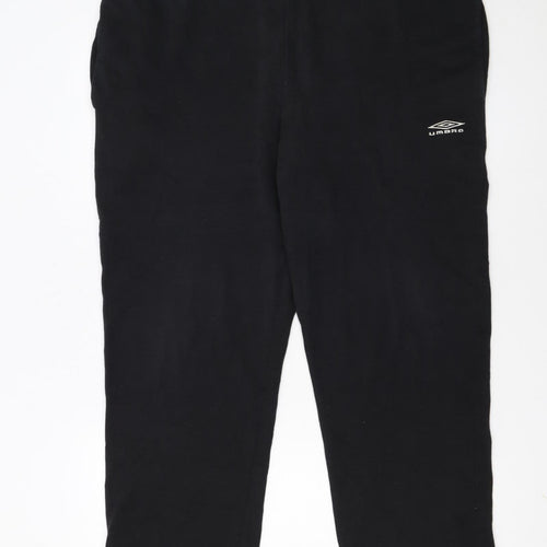 Umbro Men's Black Sweatpants M Regular Fit Fleece Trousers
