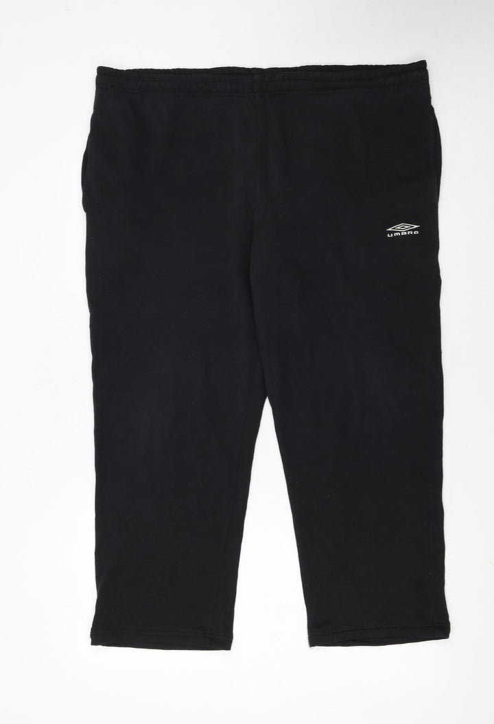 Umbro Men's Black Sweatpants M Regular Fit Fleece Trousers