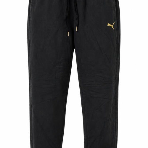 Puma Womens Black XL Jogger Trousers with Gold Logo