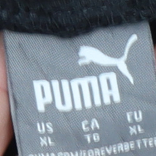 Puma Womens Black XL Jogger Trousers with Gold Logo
