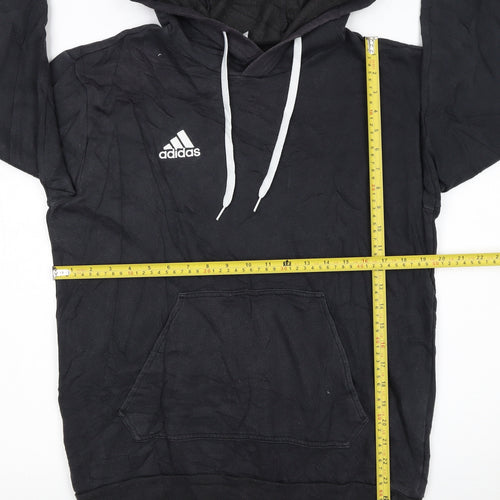 Adidas Men's Black Pullover Hoodie Size S Fleece Sweatshirt