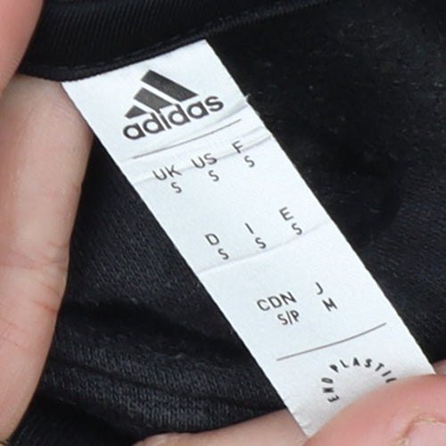 Adidas Men's Black Pullover Hoodie Size S Fleece Sweatshirt