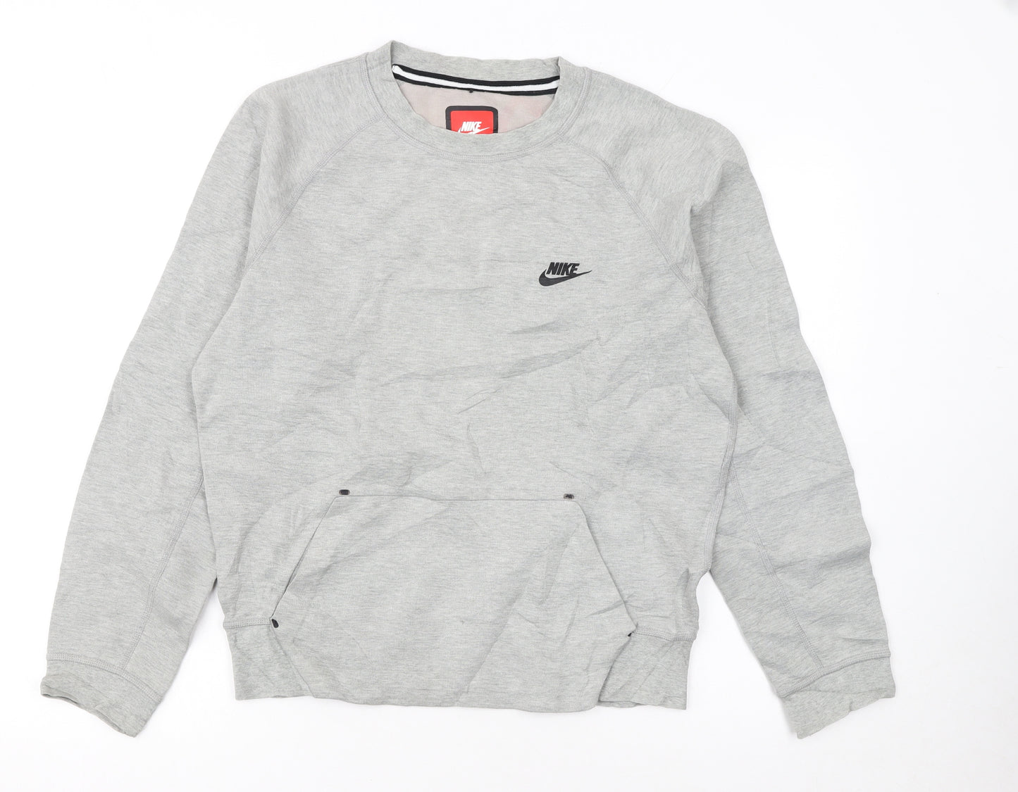 Nike Women's Grey Small Crew Neck Pullover Sweatshirt