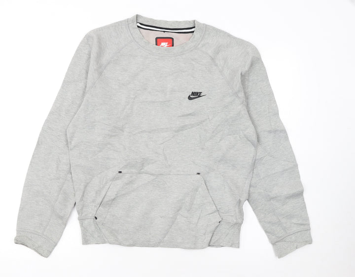Nike Women's Grey Small Crew Neck Pullover Sweatshirt