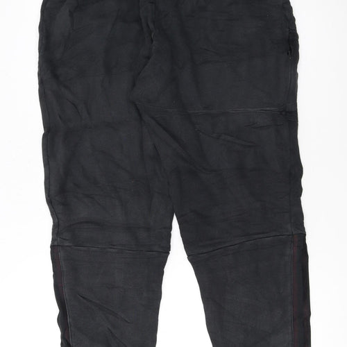 Adidas Men Black Arsenal Jogger Trousers Size M Fleece