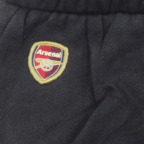 Adidas Men Black Arsenal Jogger Trousers Size M Fleece