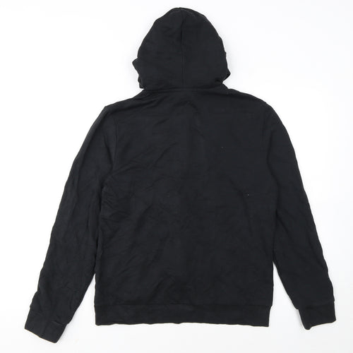 Adidas Womens Black Full Zip Hoodie Size 12-14 Cotton Blend
