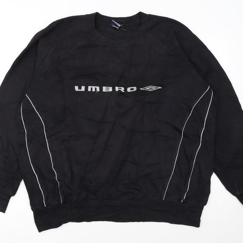 Umbro Men's Black XL Pullover Sweatshirt with Logo Sports Style