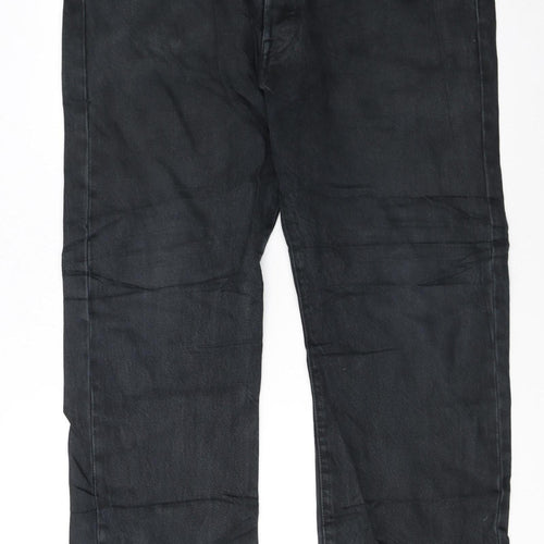 Levi's Premium Men's Black Straight Jeans W38 L30 Regular Fit Denim
