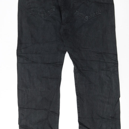 Levi's Premium Men's Black Straight Jeans W38 L30 Regular Fit Denim
