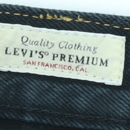 Levi's Premium Men's Black Straight Jeans W38 L30 Regular Fit Denim