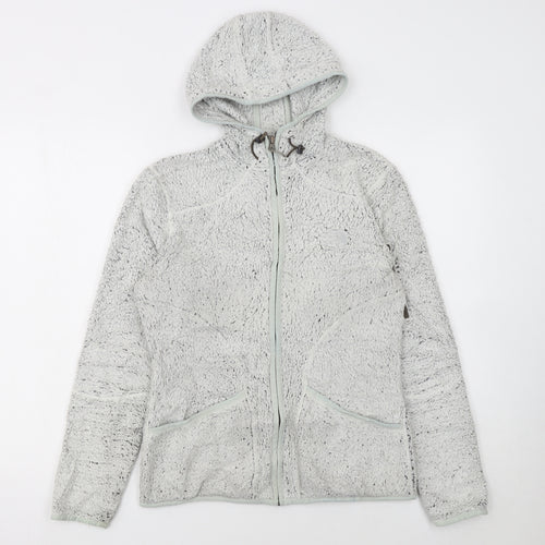 The North Face Womens Grey Full Zip Hooded Fleece Jacket M