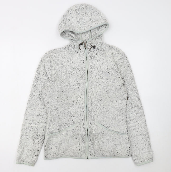 The North Face Womens Grey Full Zip Hooded Fleece Jacket M