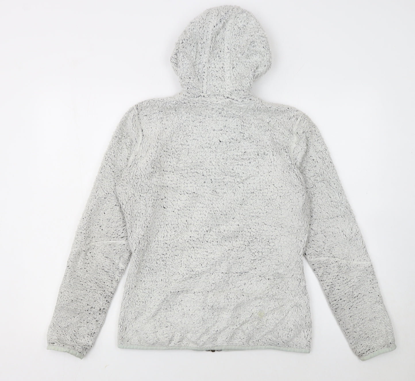 The North Face Womens Grey Full Zip Hooded Fleece Jacket M