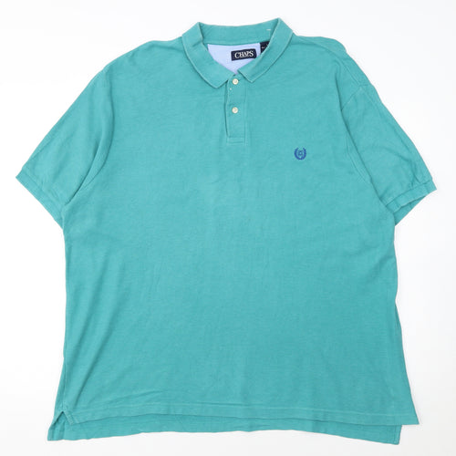 Chaps Men's Green 2XL Regular Fit Cotton Polo Shirt