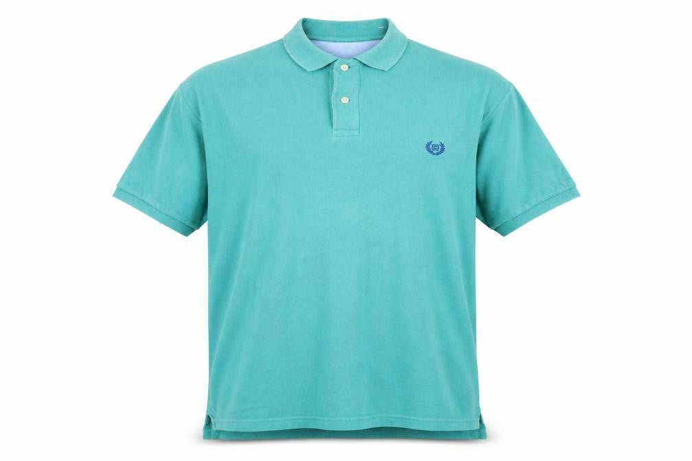 Front view of Chaps Men's Green 2XL Regular Fit Cotton Polo Shirt