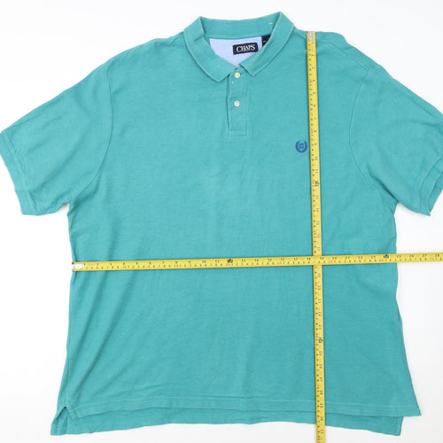 Chaps Men's Green 2XL Regular Fit Cotton Polo Shirt