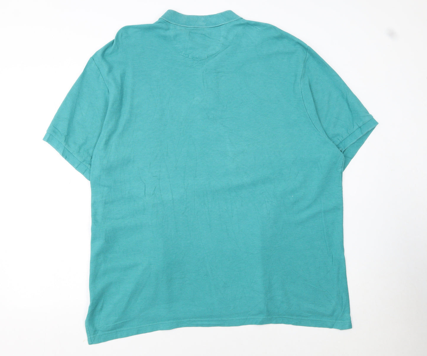Chaps Men's Green 2XL Regular Fit Cotton Polo Shirt