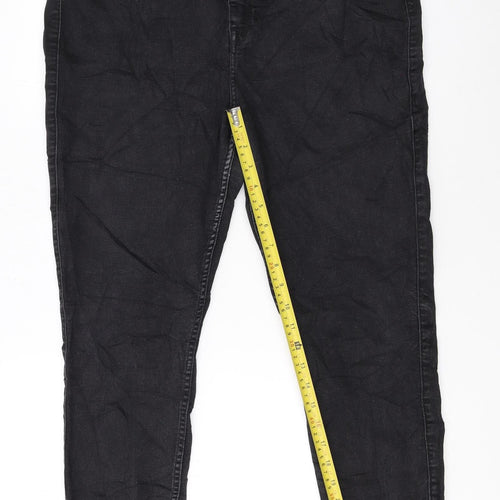 Lee Womens Black Scarlett High Zip Skinny Jeans Size 20