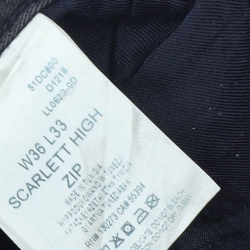 Lee Womens Black Scarlett High Zip Skinny Jeans Size 20