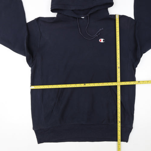 Champion Men's Navy Blue Pullover Hoodie Size L Reverse Weave