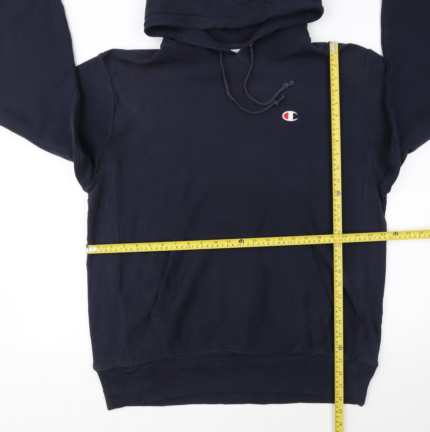 Champion Men's Navy Blue Pullover Hoodie Size L Reverse Weave