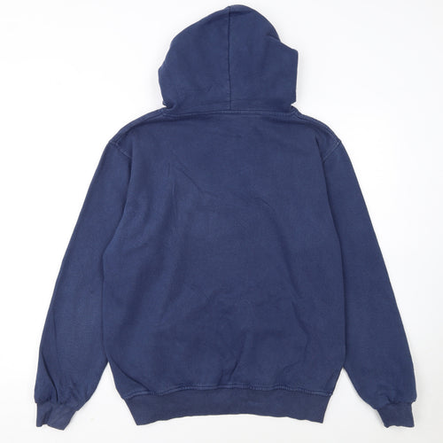 Dickies Men's Blue Pullover Hoodie M Logo Fleece Sweatshirt