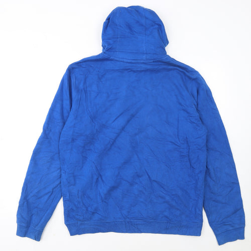 Nike Mens Blue Pullover Hoodie L Regular Fit Fleece Sweatshirt
