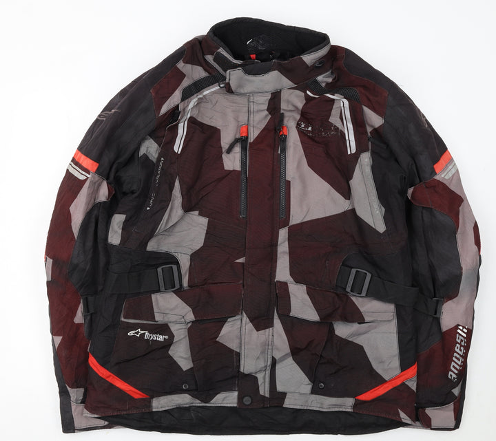 Alpinestars Mens XL Camouflage Motorcycle Jacket Reflective Waterproof