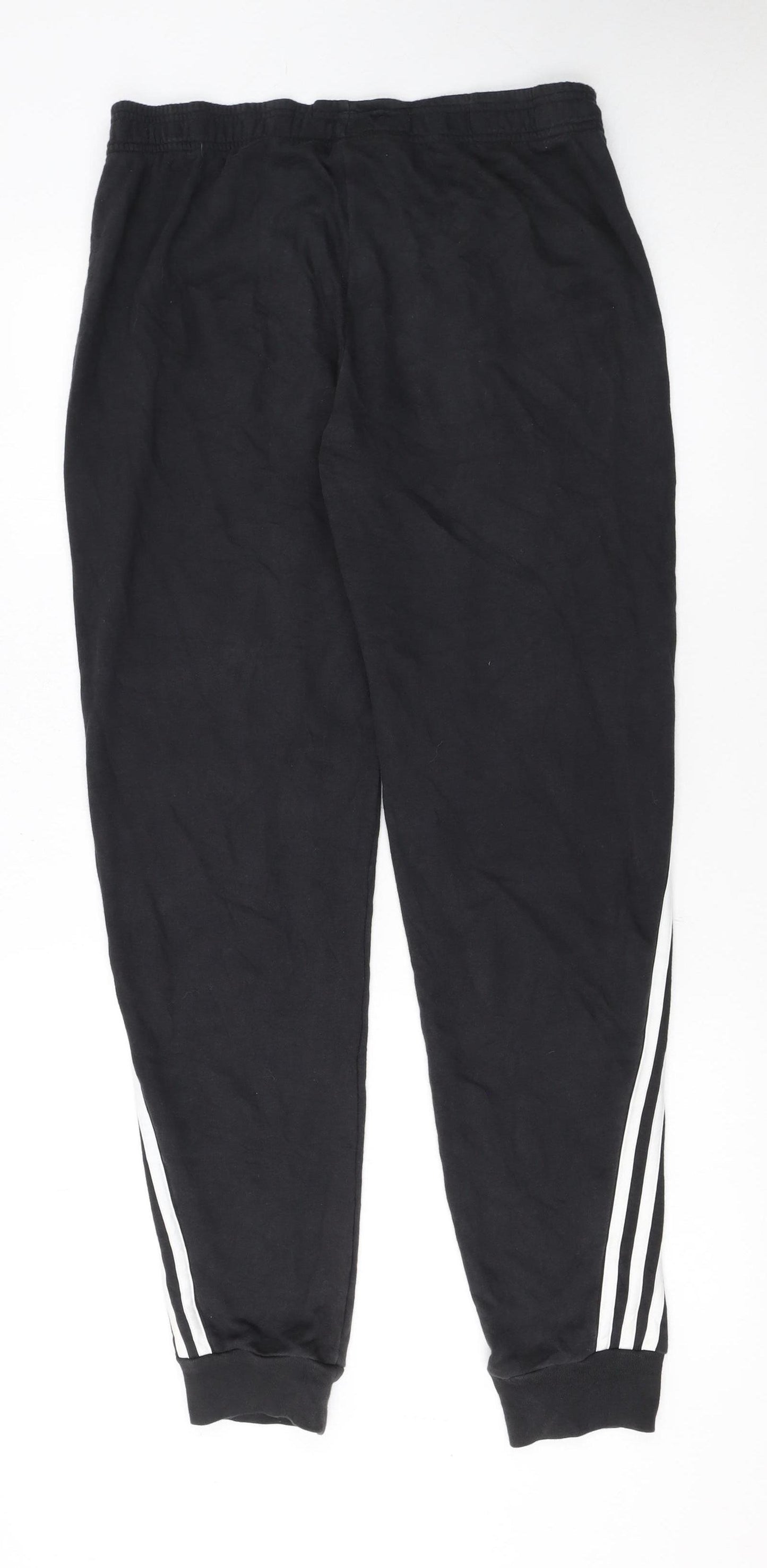 adidas Boys Black Jogger Trousers 15-16 Years Elastic Waist Activewear