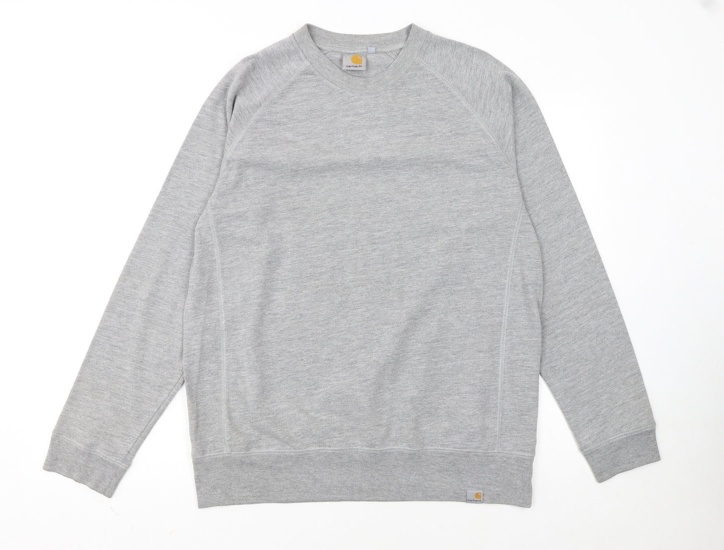 Carhartt Men's Grey Crew Neck Pullover Sweatshirt Size L