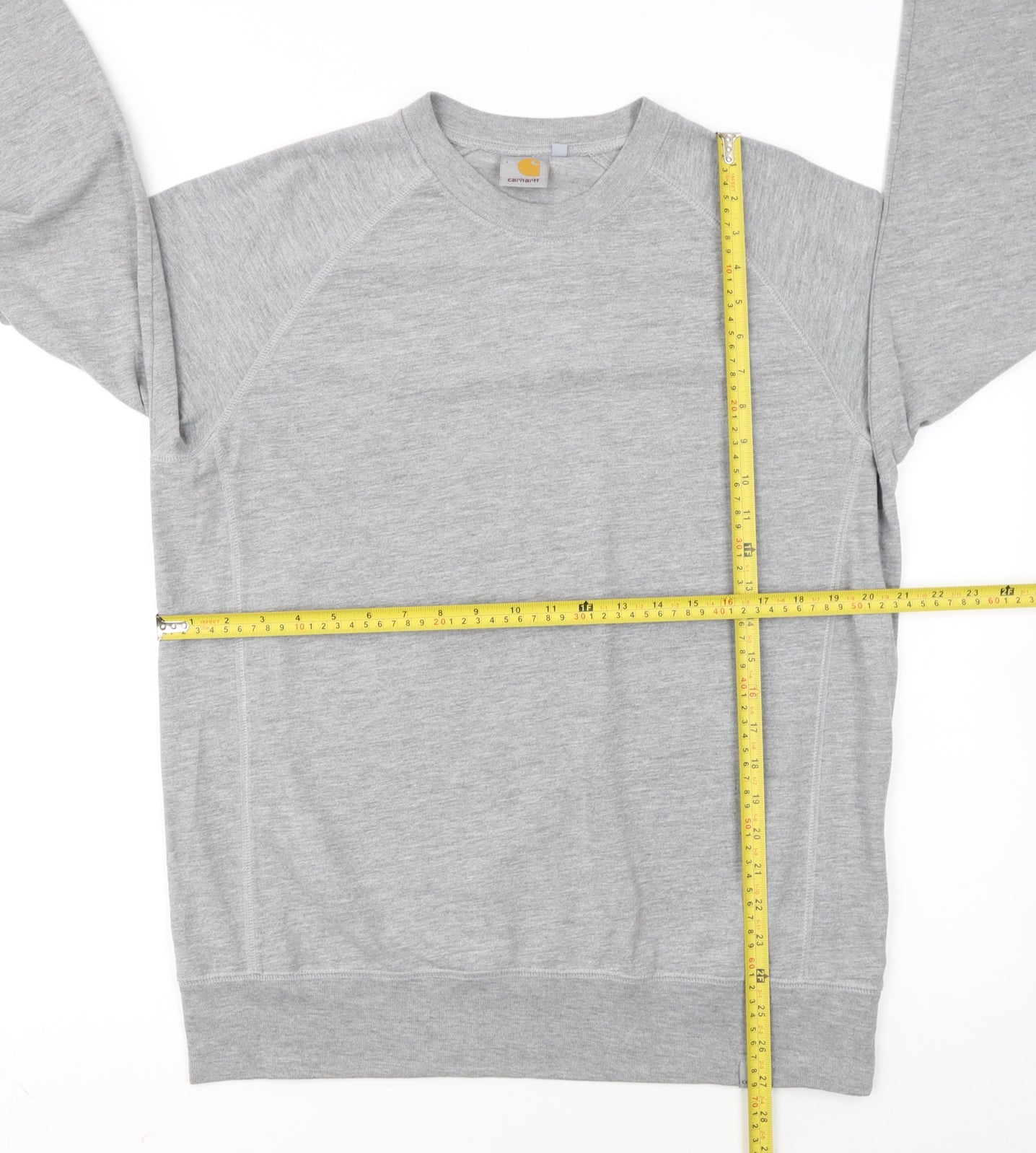 Carhartt Men's Grey Crew Neck Pullover Sweatshirt Size L
