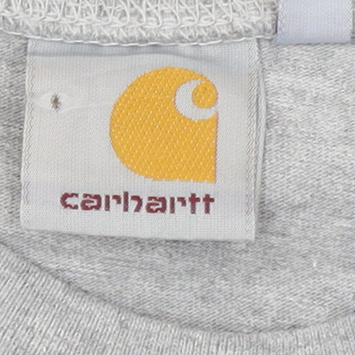 Carhartt Men's Grey Crew Neck Pullover Sweatshirt Size L